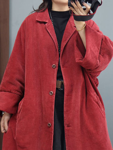 Manteau rembourré mi-long à manches chauve-souris pour femme, grande taille, Baggy, hiver