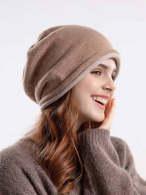 Chapeau tricoté uni de style coréen d'hiver